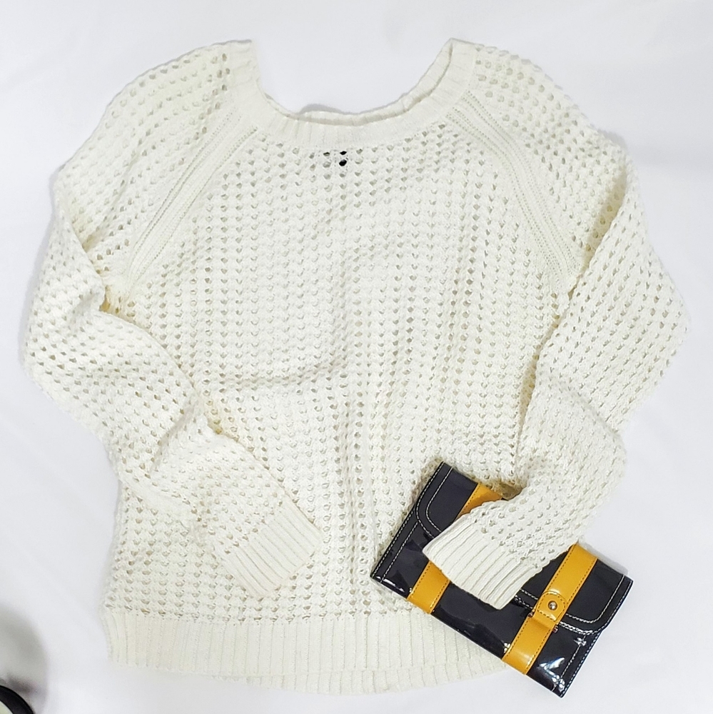 a.n.a Crochet Ivory Sweater